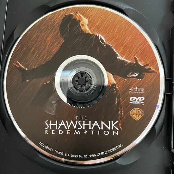The Shawshank Redemption DVD Tim Robbins Morgan Freeman Widescreen Region 1 Dram - Picture 3 of 4